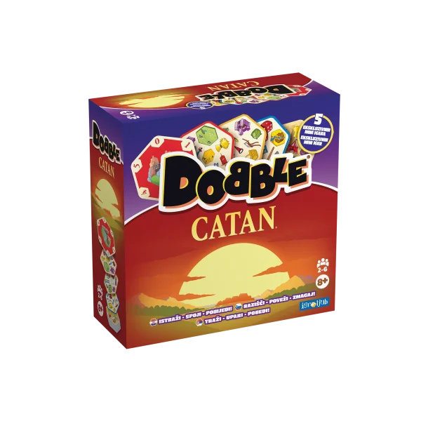 3d škatla igre Dobble Catan